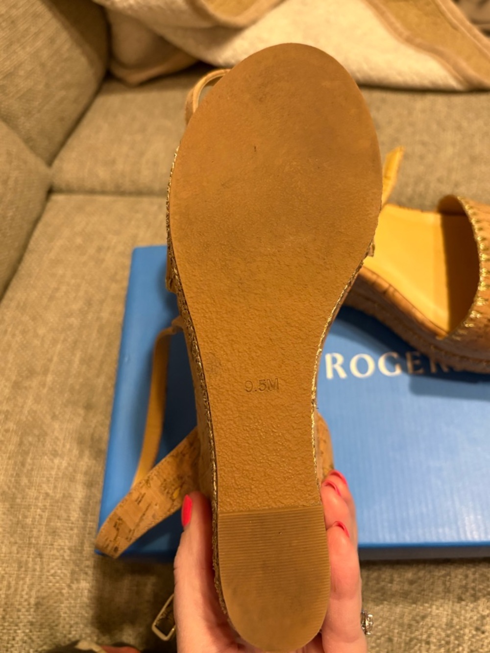 Jack Rogers Cork Slingback Sandals in Tan - Picture 6 of 9